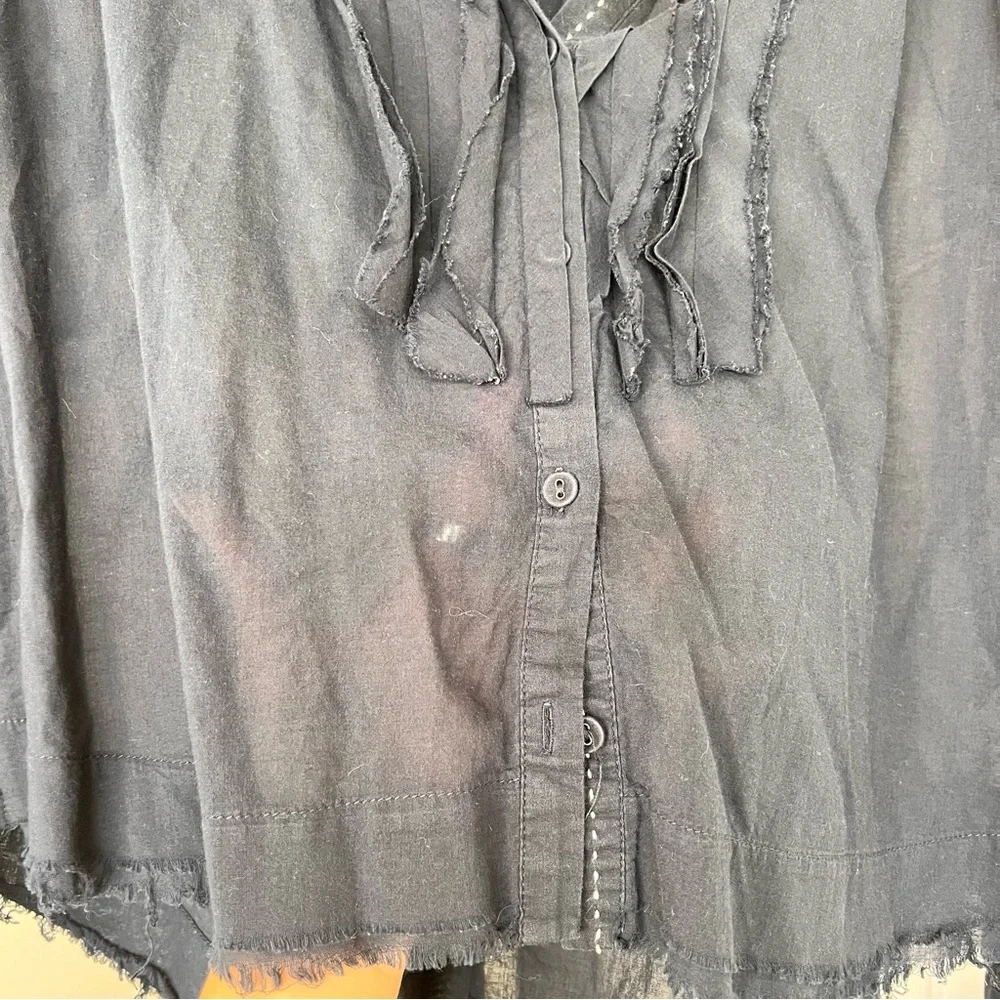 Free People Breezy Hooded Buttondown Top- 100% Cotton- M-2X